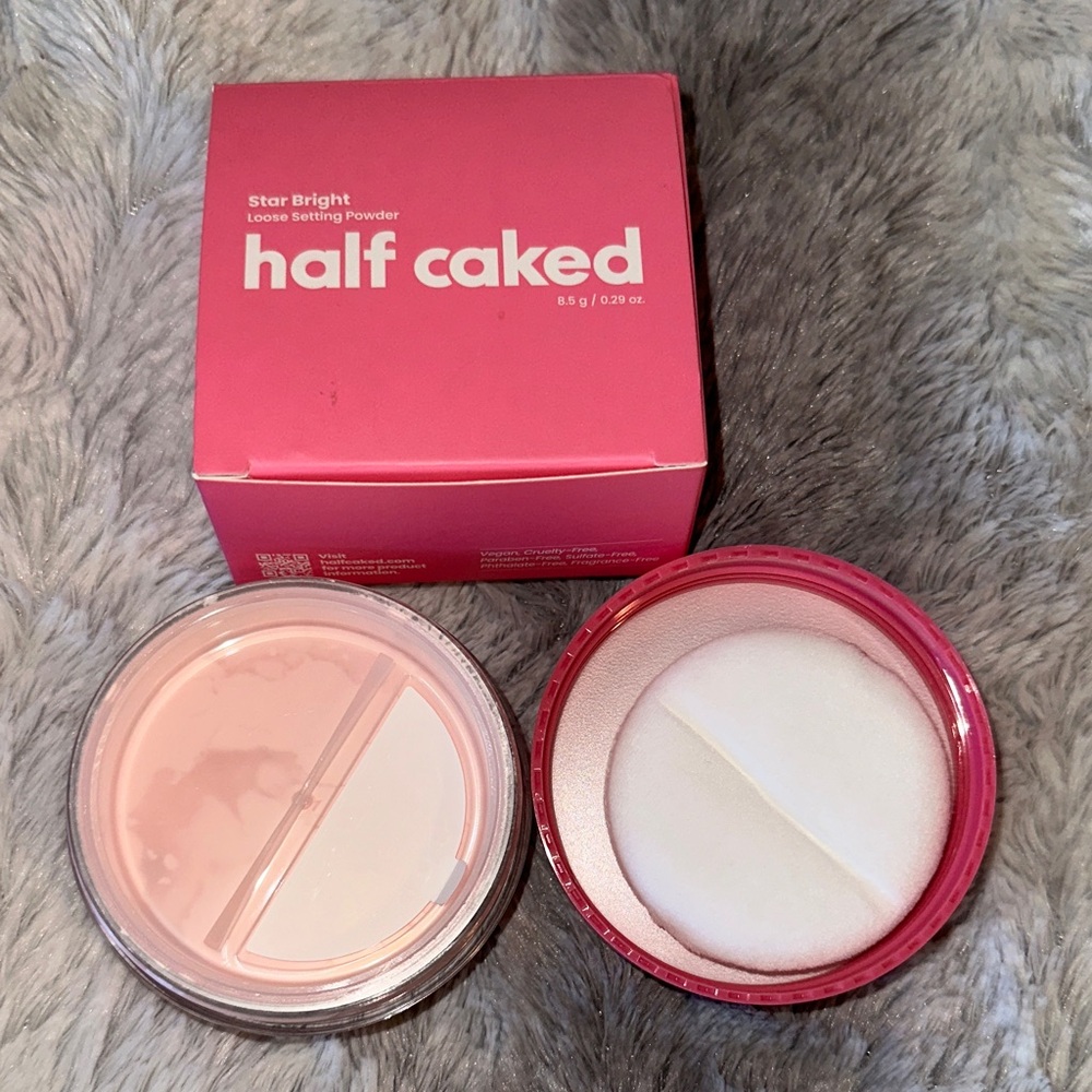 NIB-Half Caked Star Bright Loose Setting Powder - Pink